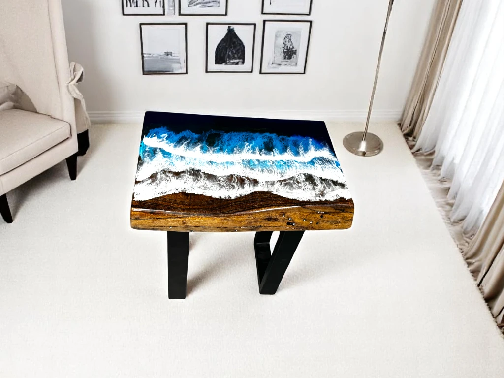 Handcrafted Live Edge Slab Coffee Table 
